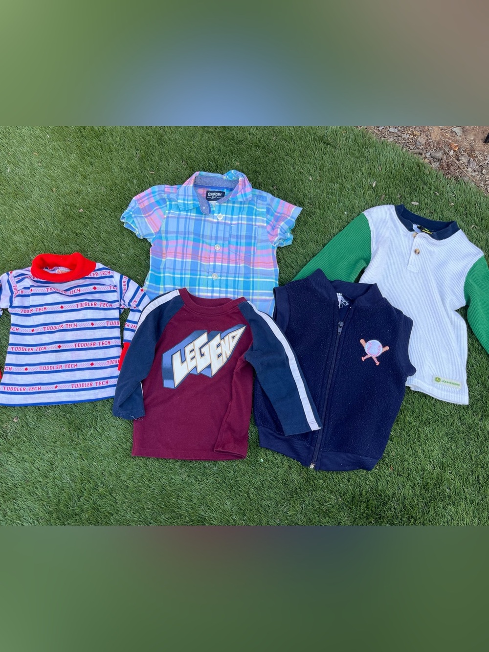 Vintage Vibes Baby Boy 12M 5-Piece Top Lot